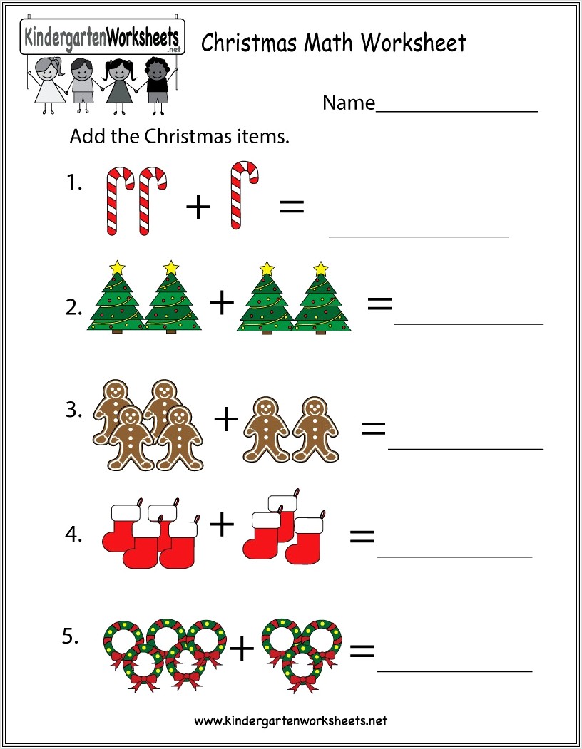 Christmas Math Worksheet Printable