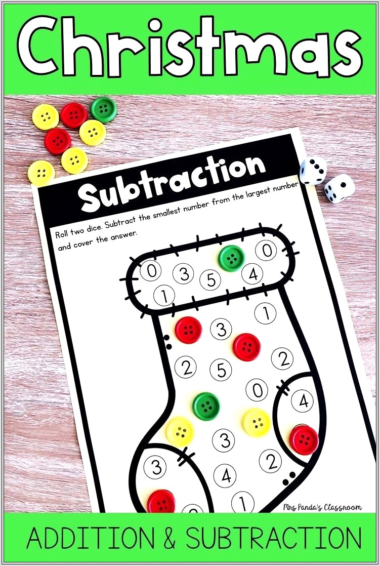 Christmas Math Worksheets Addition And Subtraction