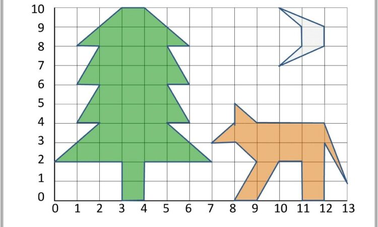 Christmas Math Worksheets Coordinates