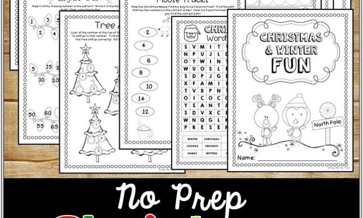 Christmas Math Worksheets K 1