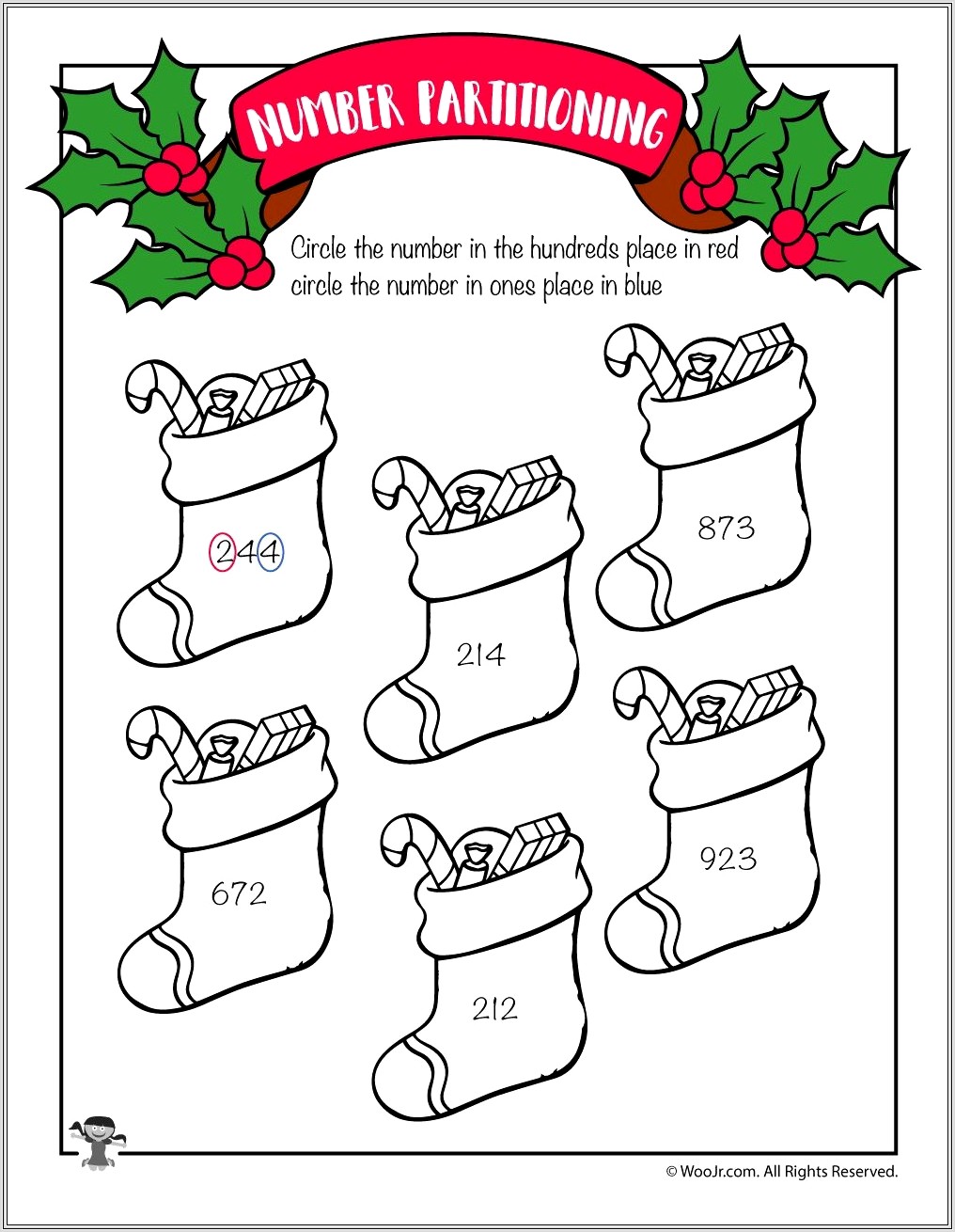 Christmas Math Worksheets Place Value