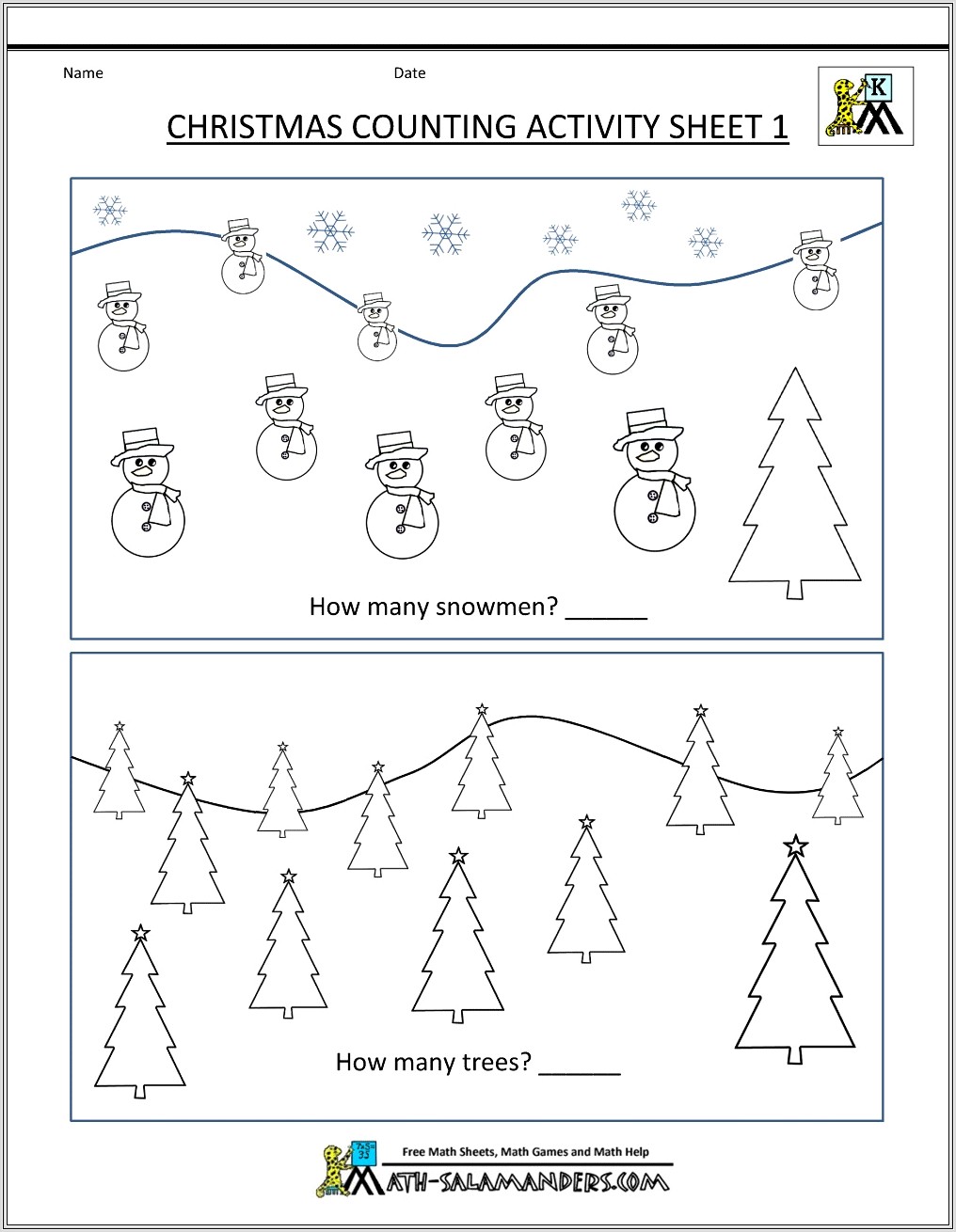 Christmas Mathematics Worksheets Ks3