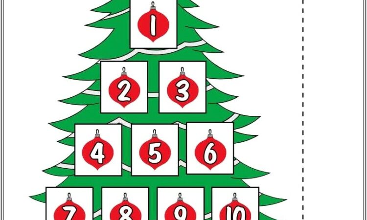 Christmas Ordering Numbers Worksheet