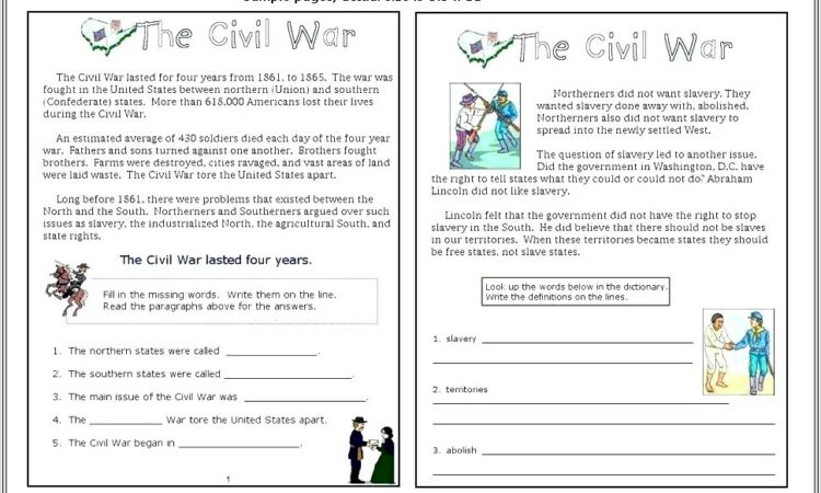 Civil War Timeline Worksheet