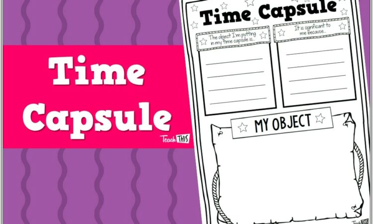 Classroom Time Capsule Worksheet