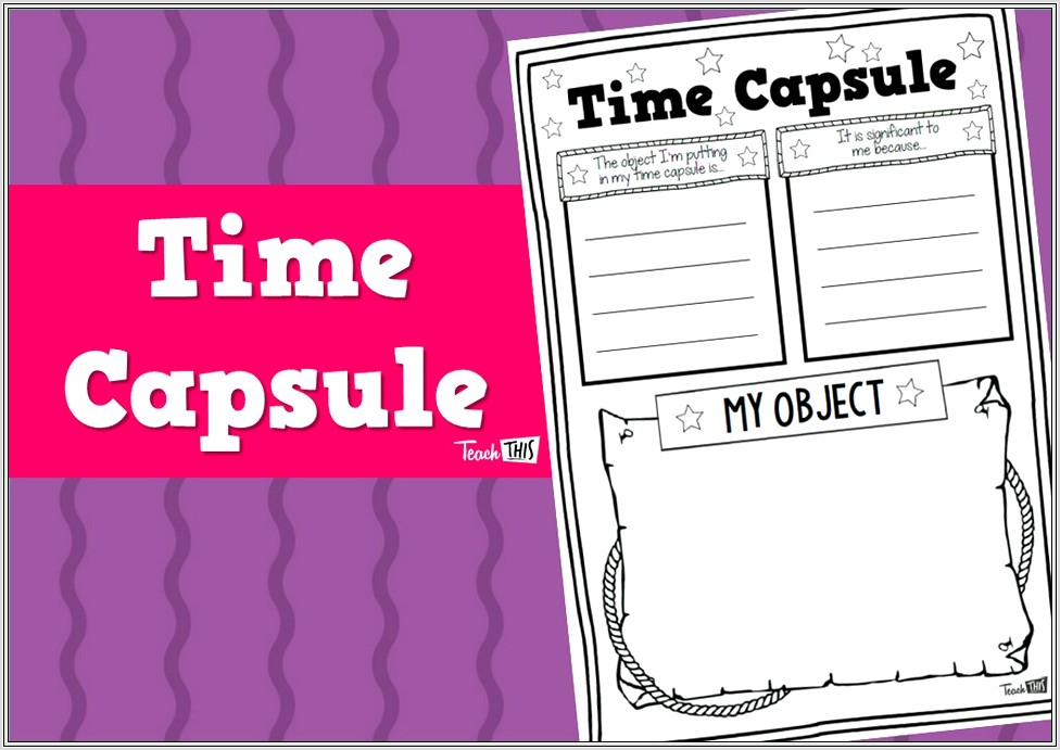 Classroom Time Capsule Worksheet