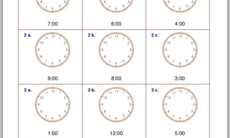 Clock Faces With Roman Numerals Worksheet