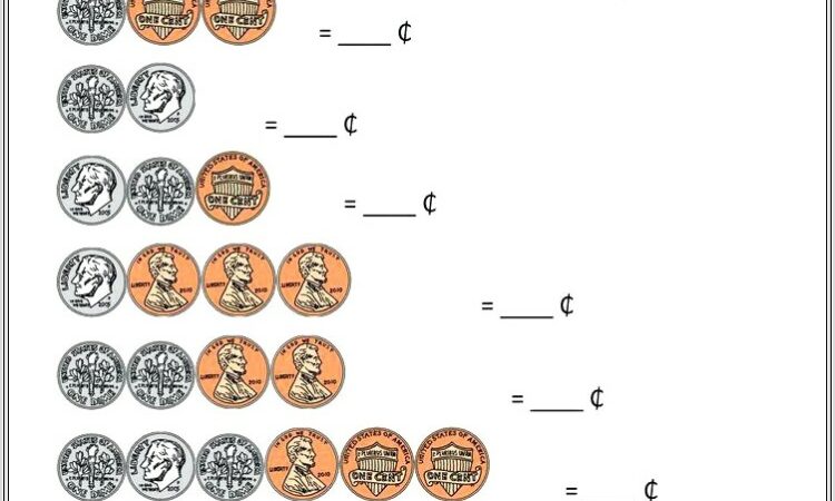 Coins Worksheet Second Grade