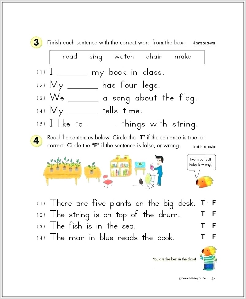 Common Core Standards Reading Grade 1 Worksheets