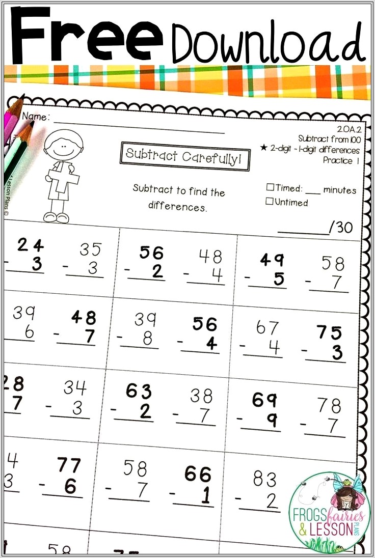 Common Core Worksheets Second Grade Math