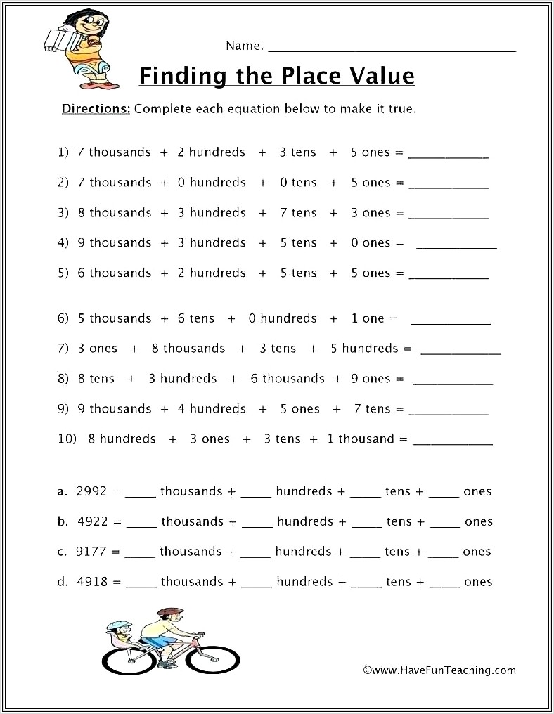 Comparing And Ordering Numbers Worksheet Pdf