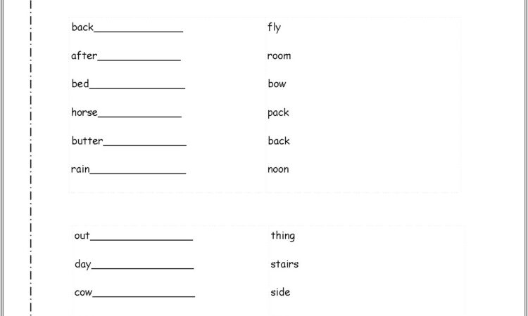 Compound Word Worksheets 2nd Grade