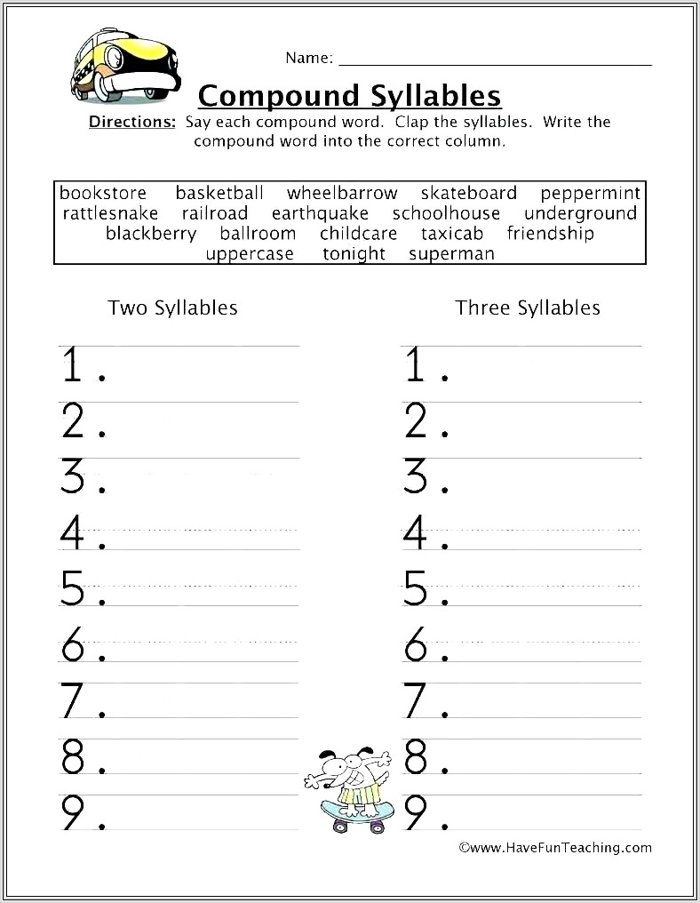 Compound Word Worksheets 5th Grade