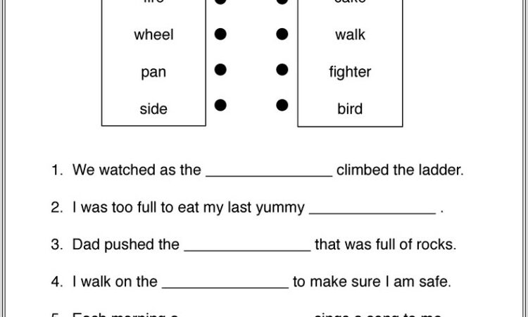 Compound Word Worksheets For 6th Grade