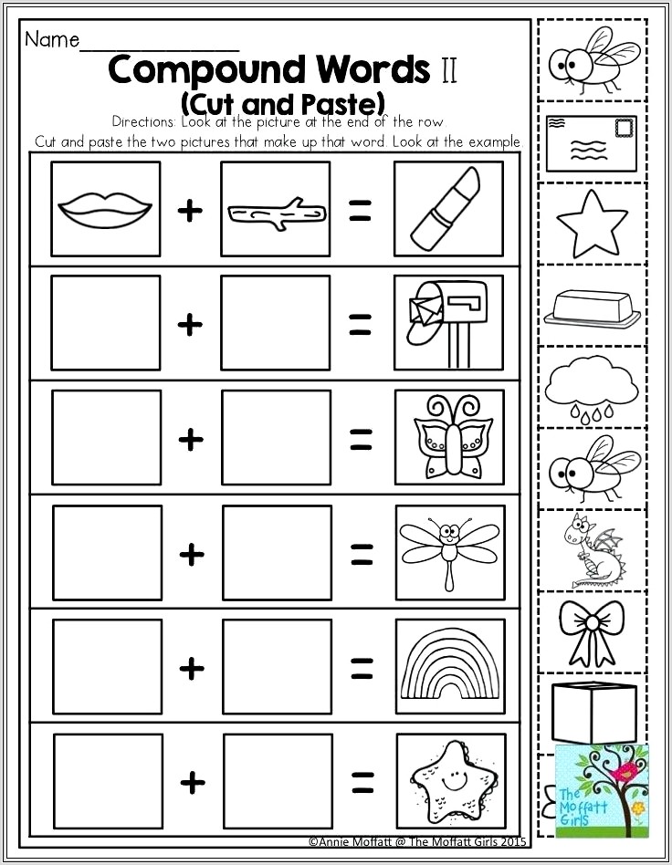 Compound Word Worksheets For Kindergarten