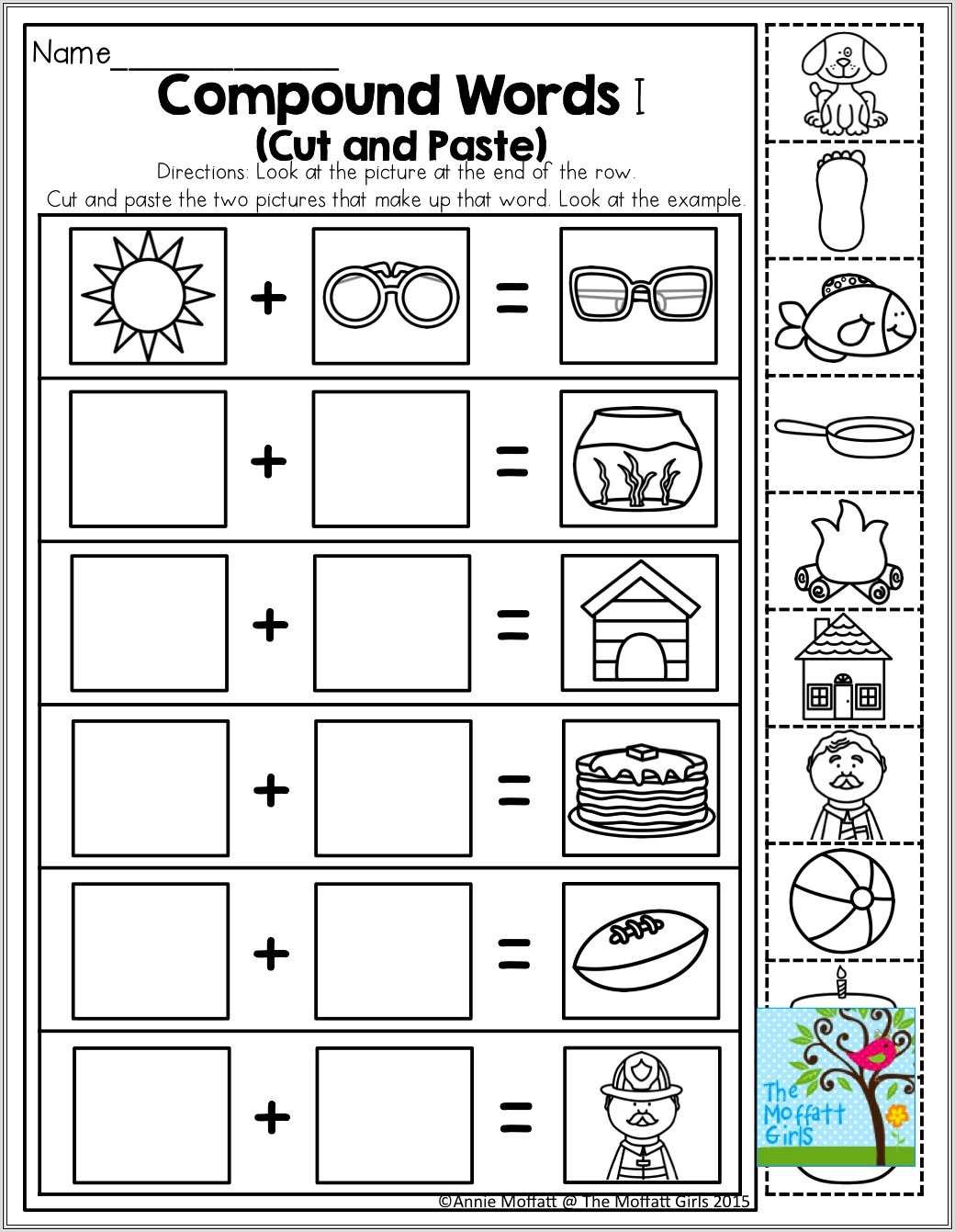 Compound Word Worksheets For Pre K