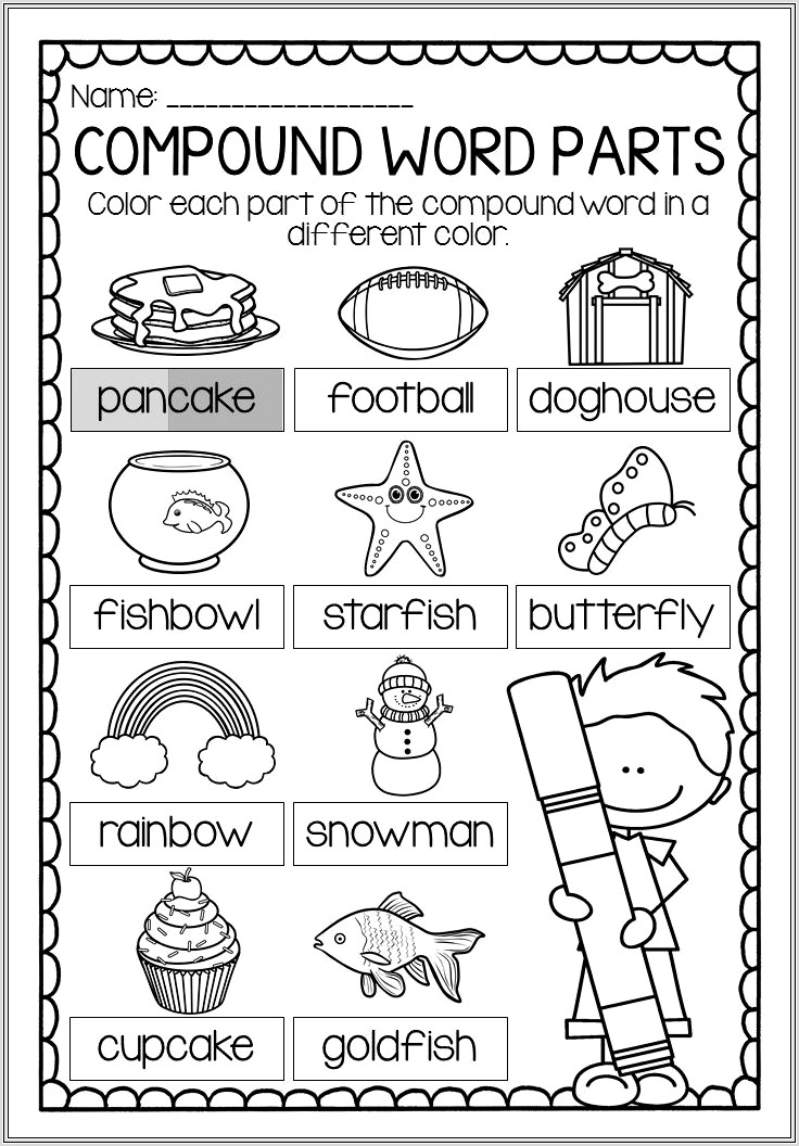 Compound Word Worksheets For Second Graders