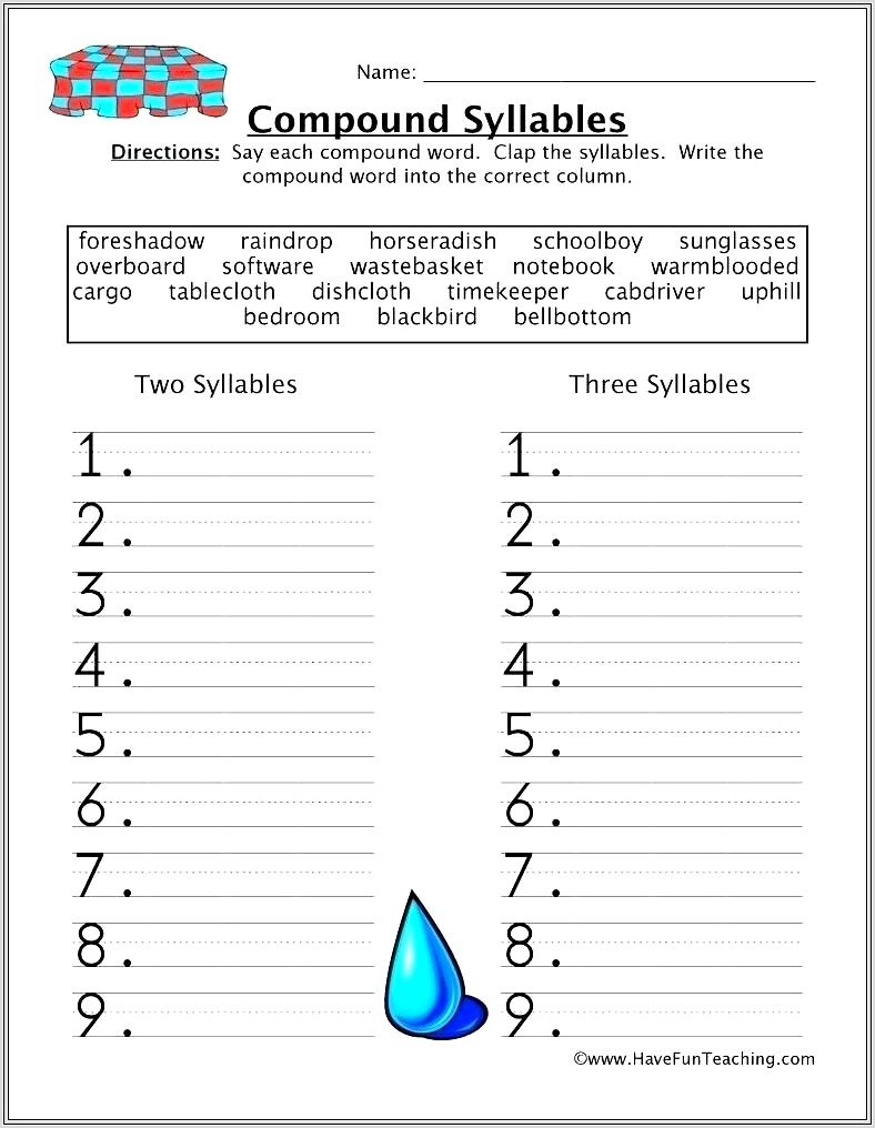 Compound Word Worksheets Grade 5