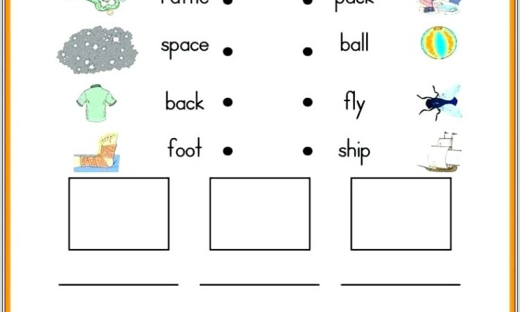 Compound Words Easy Worksheet