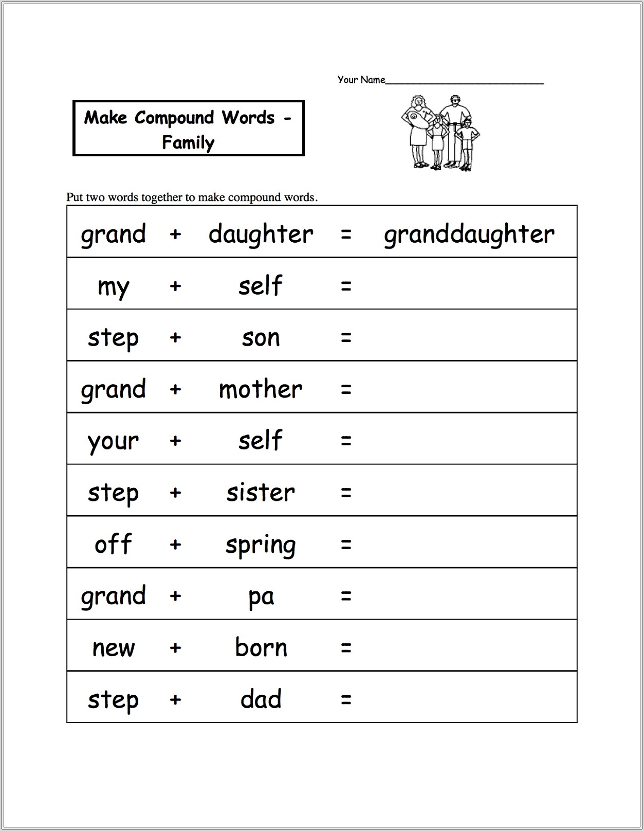 Compound Words English Worksheets