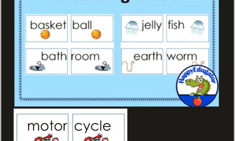 Compound Words Matching Cards