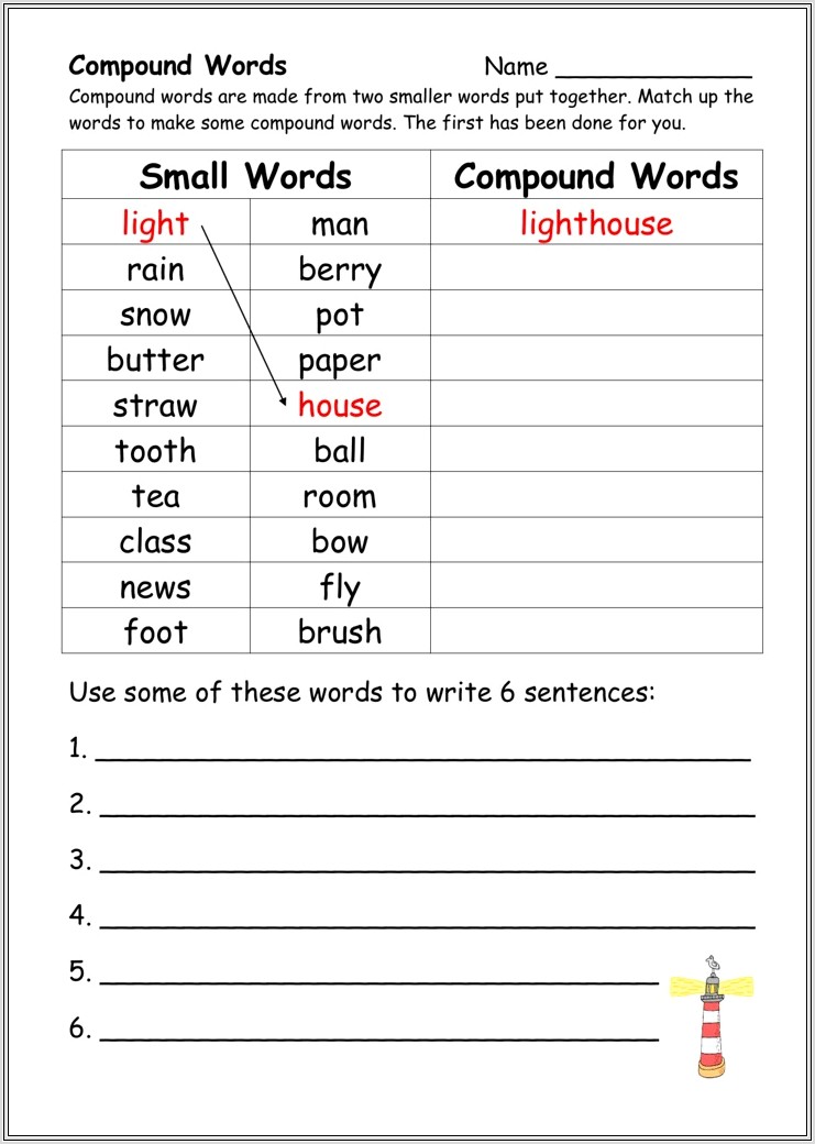 Compound Words Worksheet Primary Resources