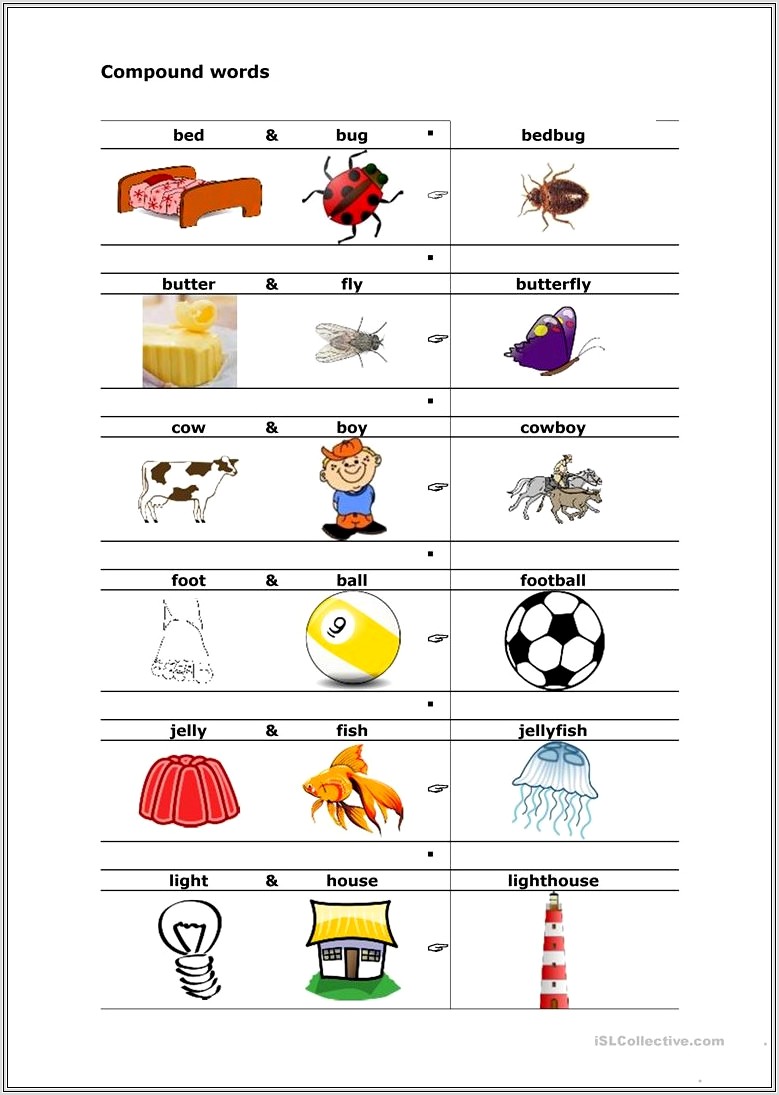 Compound Words Worksheets Uk