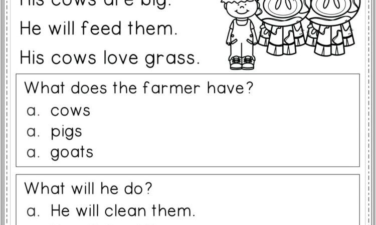 Comprehension Reading Worksheets For 3rd Grade