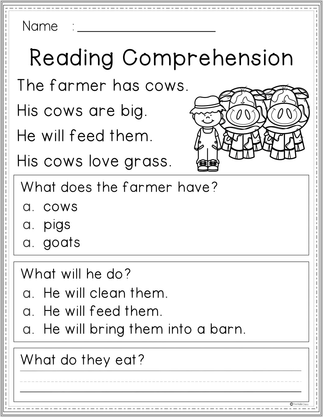 Comprehension Reading Worksheets For 3rd Grade