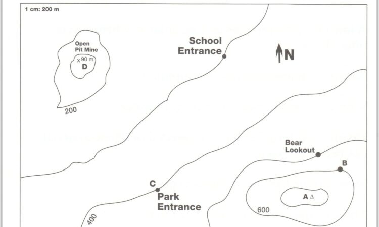 Contour Map Worksheet Answer Key