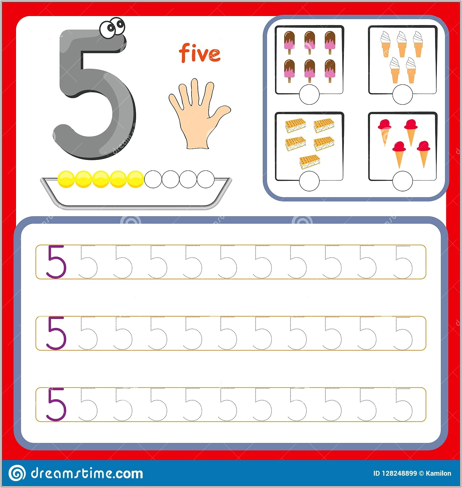 Counting And Writing Numbers Worksheet