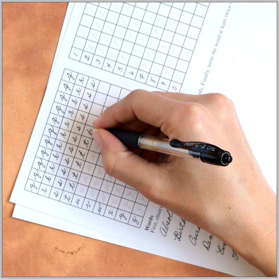 Cursive Handwriting Practice Worksheet Set