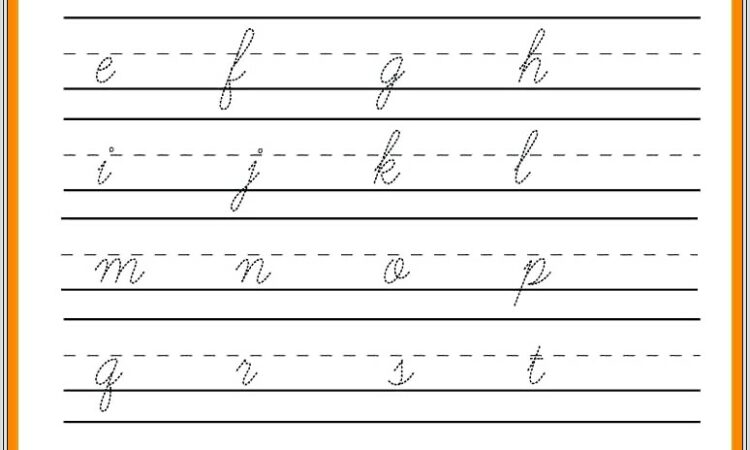 Cursive Handwriting Worksheets For Ks1