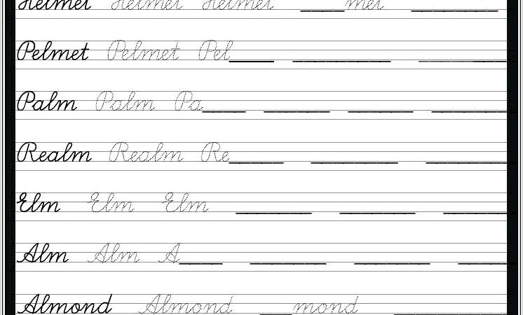 Cursive Handwriting Worksheets To Create