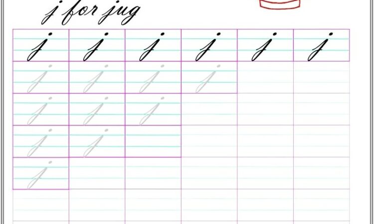 Cursive Letter J Worksheet