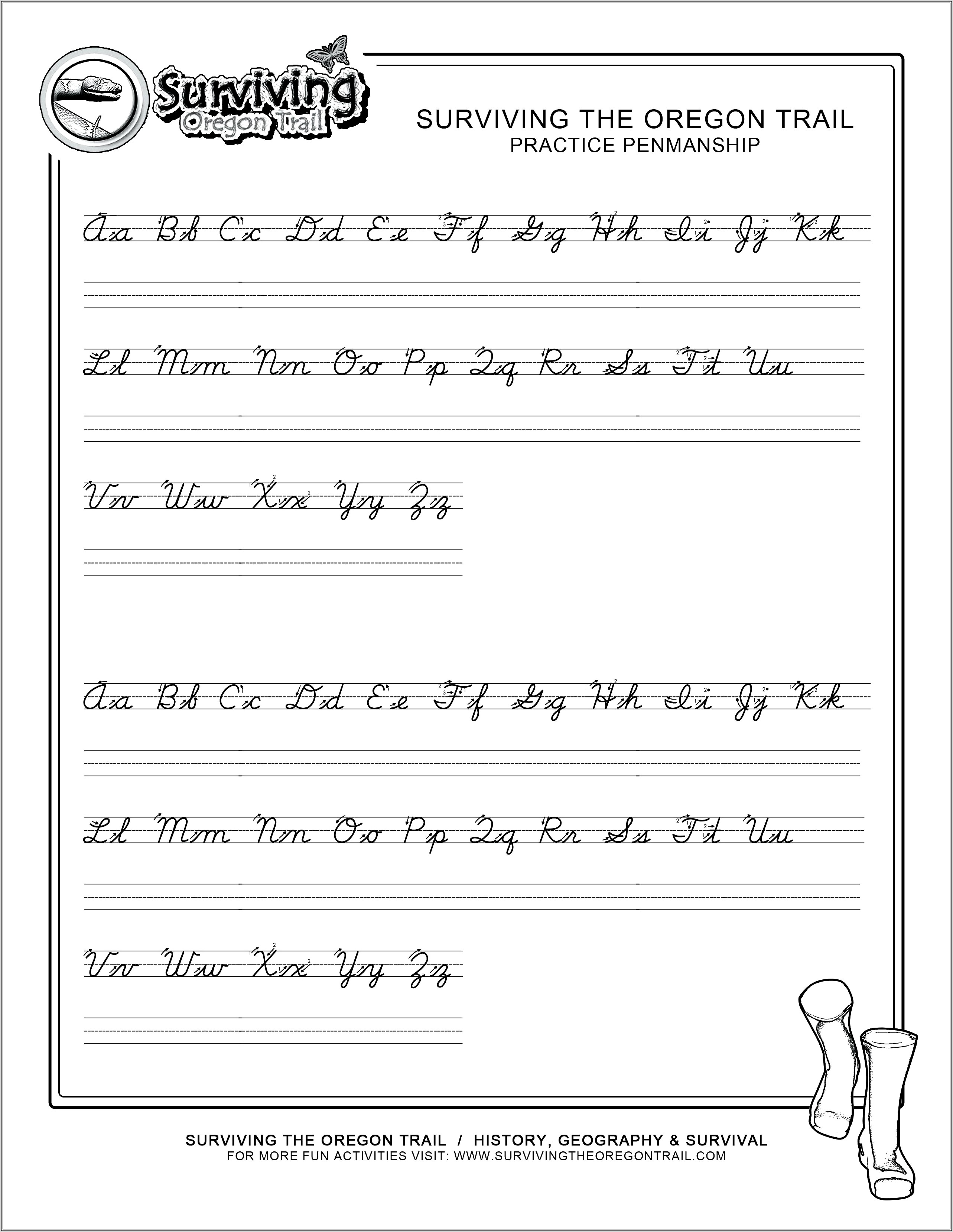 Cursive Writing Worksheet A Z