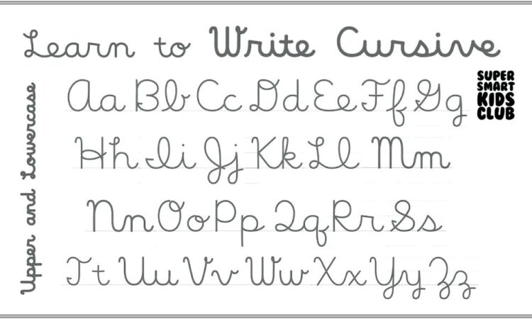 Cursive Writing Worksheet Alphabet