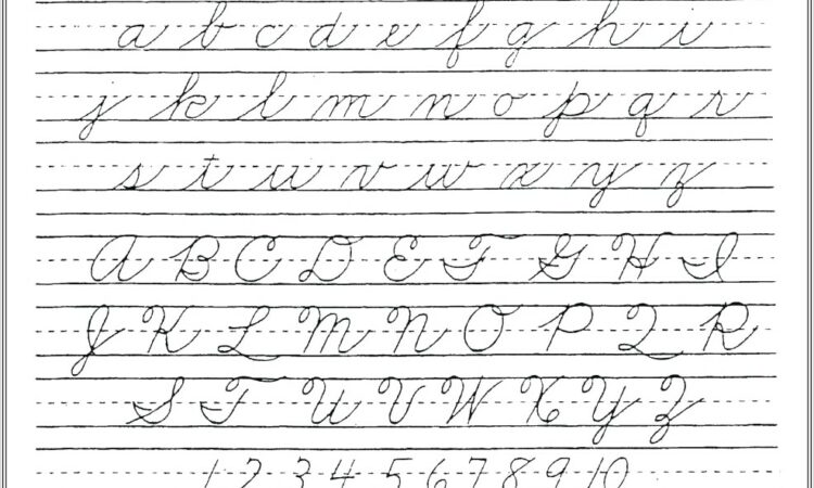 Cursive Writing Worksheet For Ukg