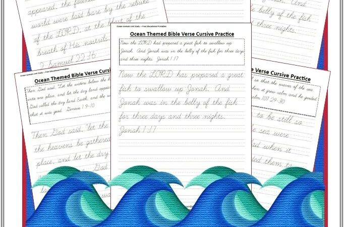 Cursive Writing Worksheets Bible Verses