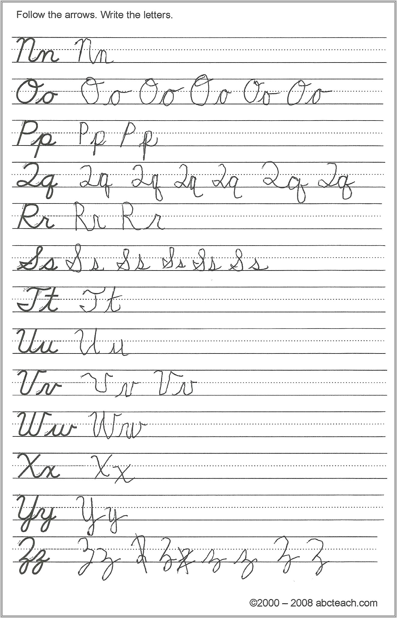 Cursive Writing Worksheets Create Your Own
