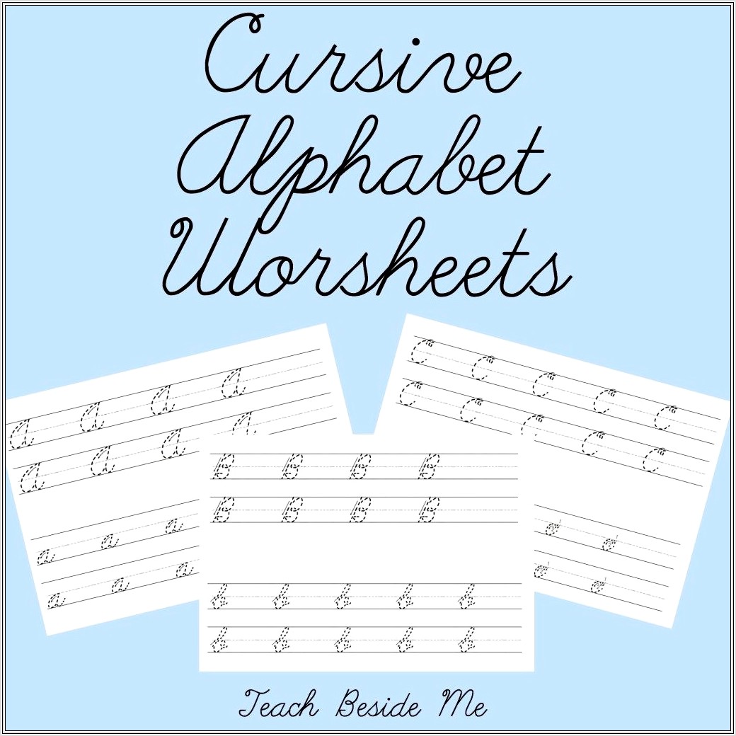 Cursive Writing Worksheets For Alphabet
