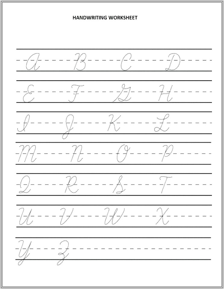 Cursive Writing Worksheets Make Your Own