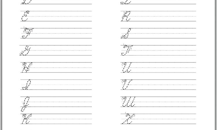 Cursive Writing Worksheets Pdf Free