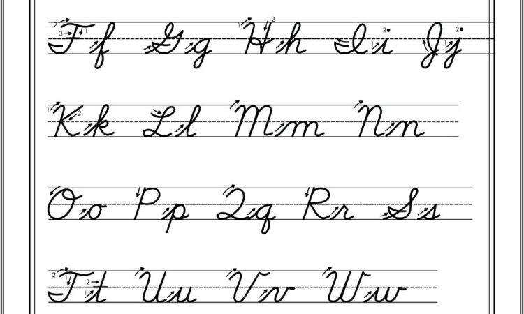 Cursive Writing Worksheets Printable Pdf