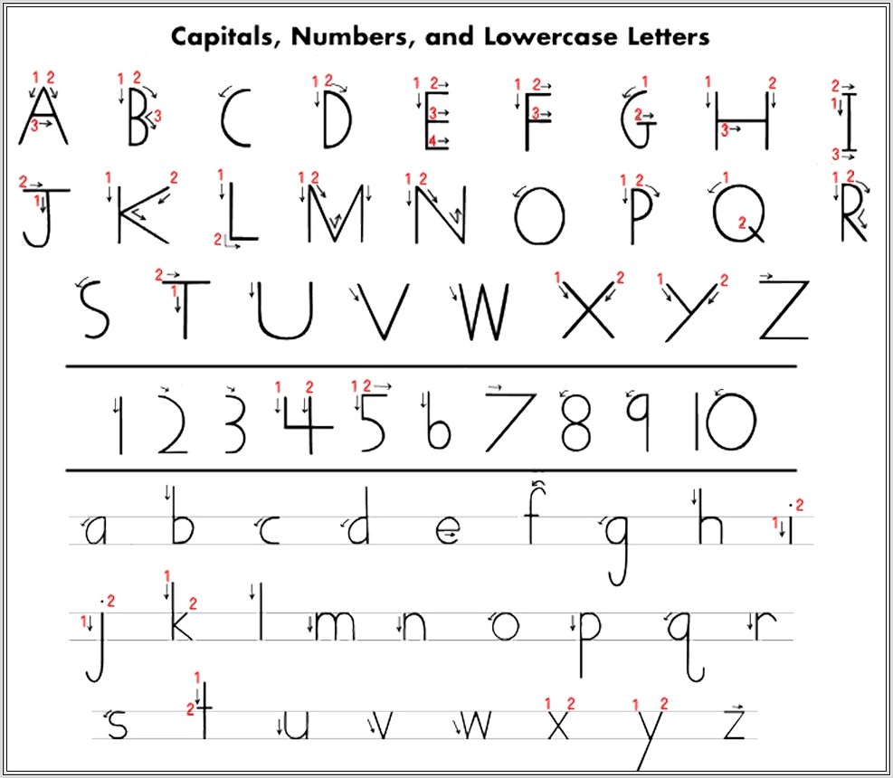 Cursive Writing Worksheets With Directions