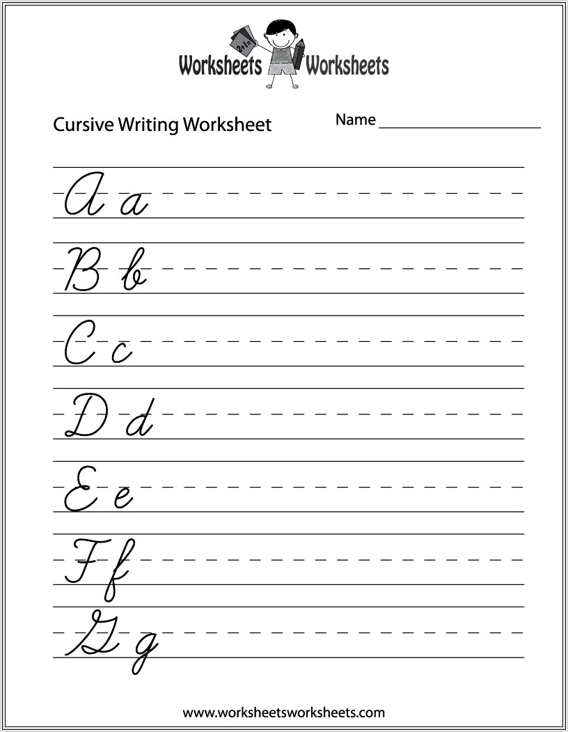 Cursive Writing Worksheetscom