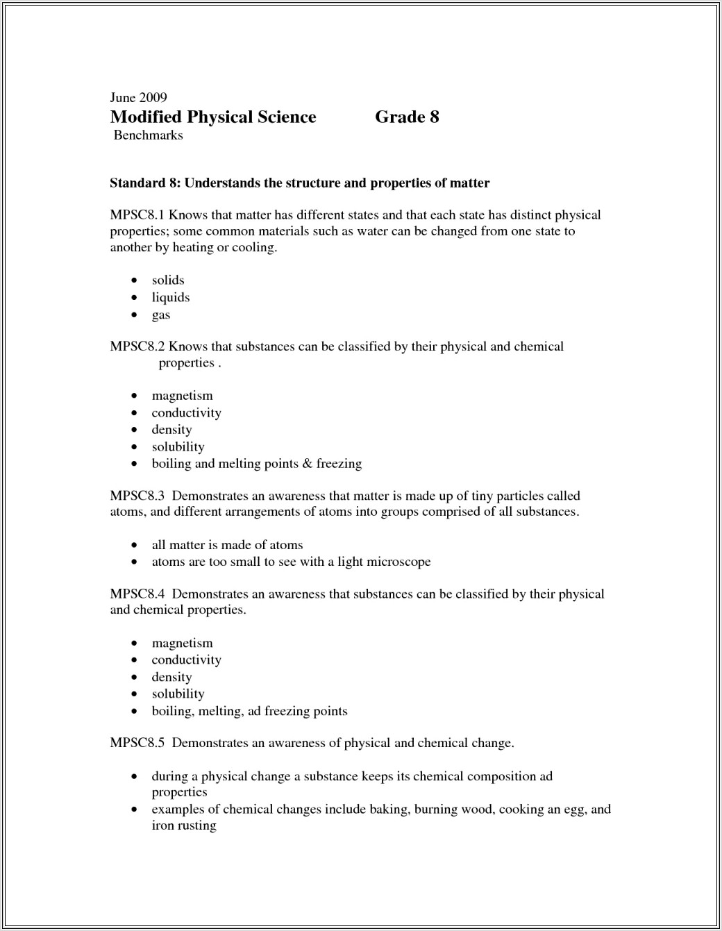 Density Worksheet 9th Grade