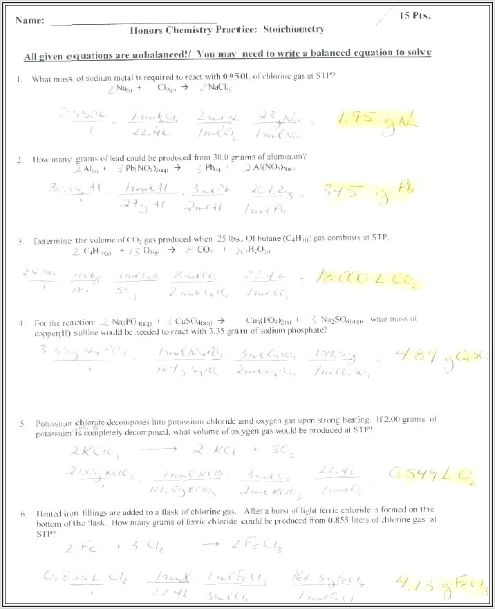 Density Worksheet Chemistry With Answers