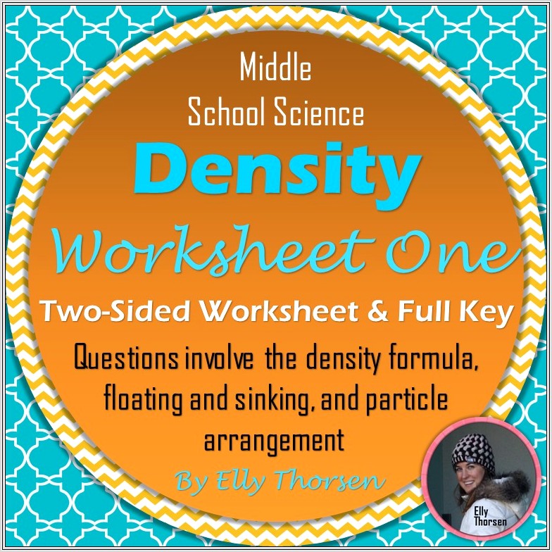 Density Worksheet Middle School