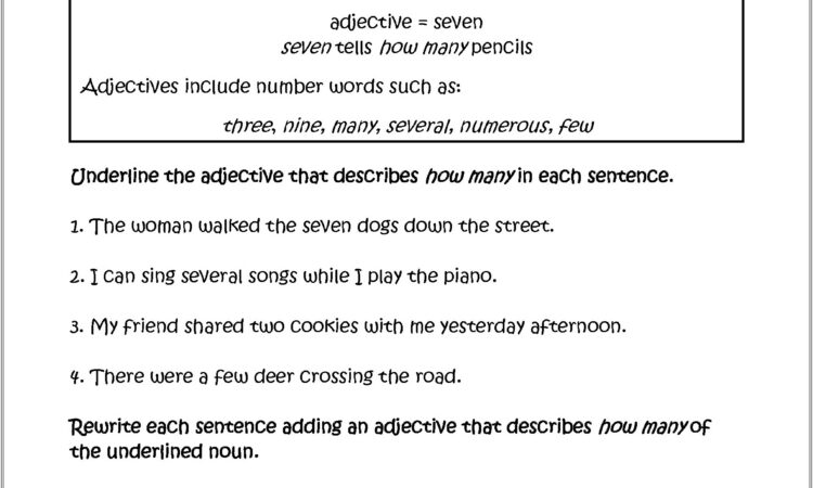 Describing Words Worksheet Year 2